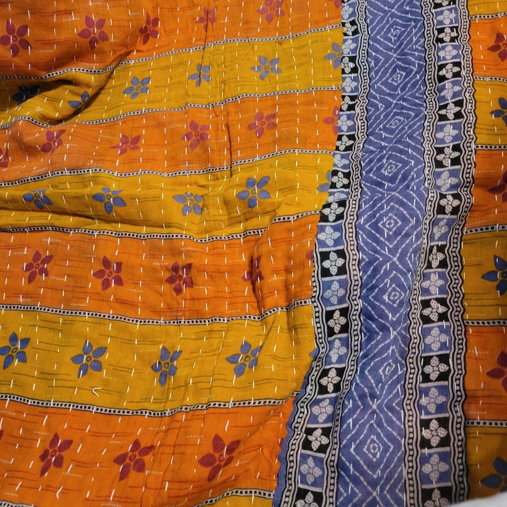 VINTAGE Tribal Blanket Unique Double Sided, handmade.